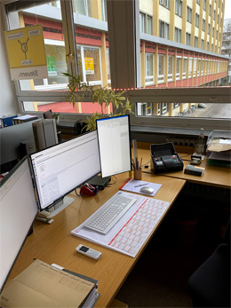 Arbeitsplatz im Steuerbüro Zumbach & Reiter